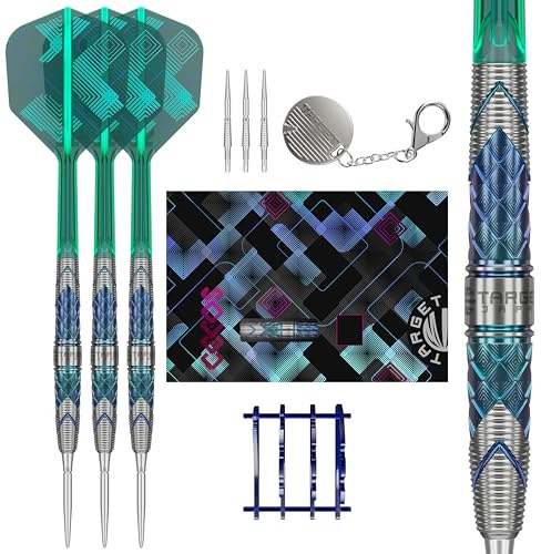 Target Japan Kaze Series Ceros 02 Set di Freccette con Punta in Acciaio E Kflex, 23G | Barilotto in Tungsteno al 90%, Alette e Aste K-Flex, Punte Storm Swiss, Punta LNC