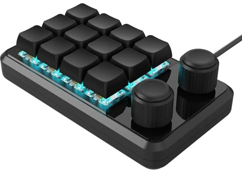 Advanced 12 Key Programmable Keypad For Gaming And Productivity RGBs Backlighting With Type C Cable