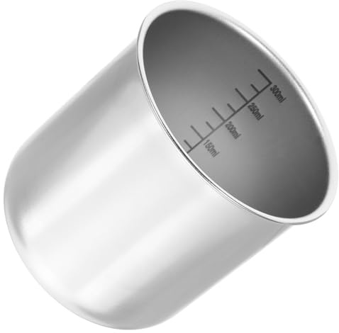 FUNNETOYU Tasse à Mesurer Riz Acier Inoxydable avec Échelle Multifonction pour Cuiseur à Riz et