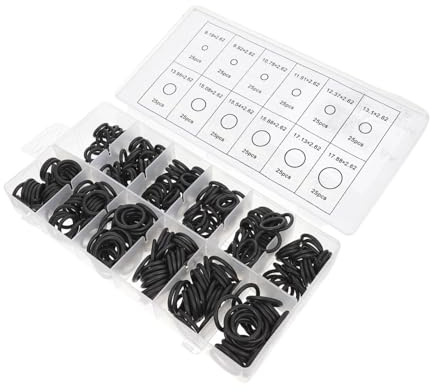 HAMPPLIES 300 piezas Kit Juntas Tóricas de Goma para Válvulas Anillos de Sellado Resistentes y Duraderos para y Reparación Hidráulica