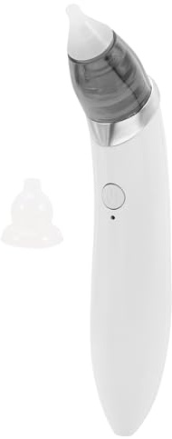 Elektrischer Nasenreiniger und Kontrollierter mit 5 Einstellungen für Babys | ABS und Silikon, Weißes Design, für Eltern, Stabile Absaugung, Ergonomisch