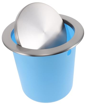 IMIKEYA Papelera Empotrada para Cocina con Tapa Batiente Cubo de Basura Inoxidable Integrado Encimera Diseño Ahorra Espacio con Contenedor de Plástico y Acero Fácil Limpieza y Uso Rápido