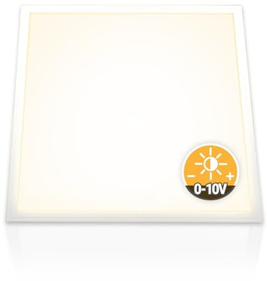 Xtend EcoLight LED Panel 62x62 Warmweiß 3000K dimmbar 0-10V 40W | Rasterleuchte Slim Alu flimmerfrei Deckenleuchte Netzteil PLe2.2