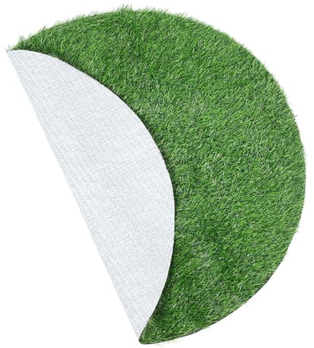 OSALADI Gazon Artificiel d'Extérieur 25 CM Épaisseur Tapis Rond 90 CM Diamètre Gazon Synthétique Vert Réaliste Tapis d'Entraînement pour Animaux Décoration Terrasse et Jardin