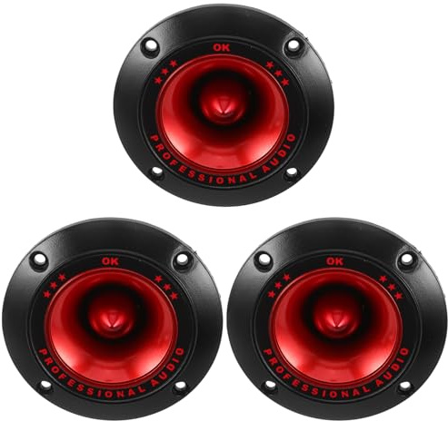 SAFIGLE Lot de 3 Tweeters Piézoélectriques à Pavillon, Haut-parleur D'aigus Piézo pour Caisson de Basses, Accessoires Audio Dj, Aigu à Haute Fréquence pour Sonorisation de Scène
