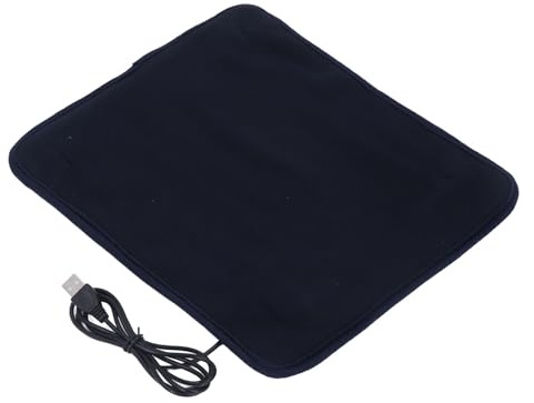 Generic Generic Tappetino Riscaldante USB con Tappetino Riscaldato Elettrico a 3 Marce di Temperatura e Temporizzazione Automatica, per Spalle, Collo e Vita delle Gambe, Fibra di Poliestere (grigio
