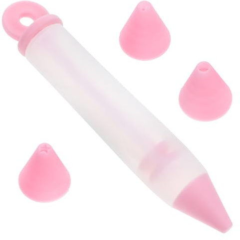 HOMOCONO Penna in Silicone per Decorare Dolci 4 Punte Versatili, Strumento Multifunzionale per Scrivere su Torte e Biscotti, la Decorazione di Dolci Fatti in Casa