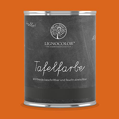 Lignocolor Tafelfarbe Tafellack echter Tafel-Look 750ml (Orange 08)