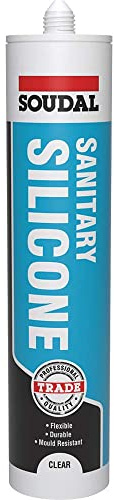 Soudal Sanitary Silicone Clear 290ml Cartridge
