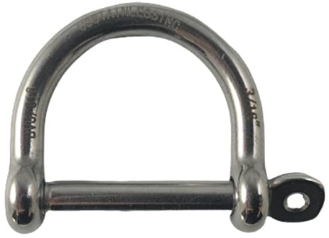 US STAINLESS Grillete D ancho de acero inoxidable 316 de 3/16 (5 mm) grado marino