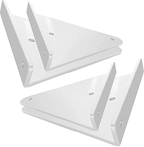 LIGUOYI Unsichtbar Regalwinkel, 4 Stück Regalbodenträger Für Wandregale, Dekorativ/Wand Stützen, Regalhalterungen Dreieckig Metall, Regalkonsole Wandkonsole Mit Schrauben