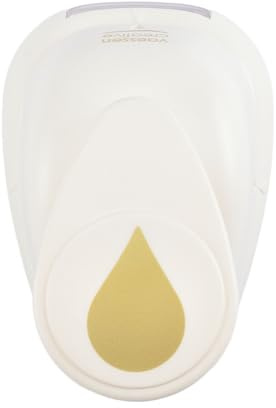 Vaessen Creative Craft Paper Punch - Drop - 1,7 x 2,5 cm - Circle Cutter for Crafting and Card Making, White/Pink