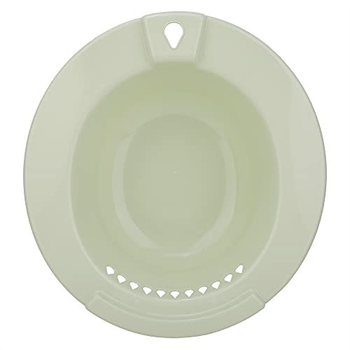 ZPSHYD Green Hip Toilet Seat Bath,Portable Bidet for Postpartum Care with Overflow Hole,Elderly,Disabled for Sitz Bath Avoid Squatting