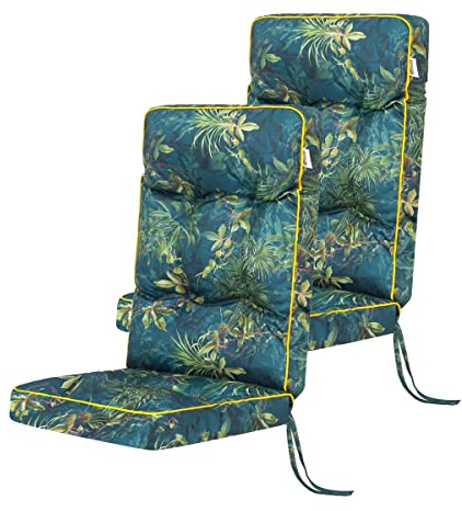 shivler Gartenstuhlauflage Sitzkissen Gartenstuhl Auflage Stuhlkissen Stuhl Sitzauflage Kissen für Gatrenstuhle Sessel (2 Stck., Grünes Grass)