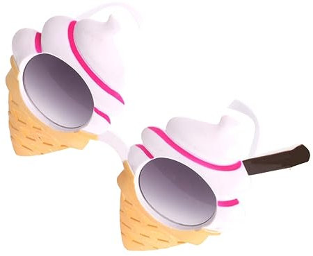 Holibanna 2 Stück Kreative Eiscreme-Brillen Lustige Partybrillen Für Geburtstagsparty Performance-Requisiten Cosplay-Accessoires