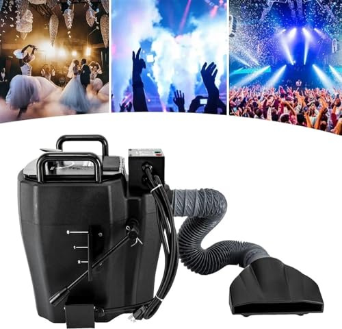 Máquina de niebla baja con hielo seco de 3500 W con tubo de niebla, bandeja de máquina de niebla, máquina de efecto de niebla de chorro de CO2 de 110 V, nebulizador de escenario, cobertura de 1614 pie