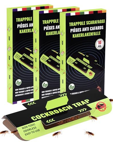 Trampas para cucarachas y cucarachas, no tóxico e insípido, trampa para eliminar cucarachas anticucarachas para casa, cocina, salón, baño, oficina, etc., protege a niños y animales domésticos