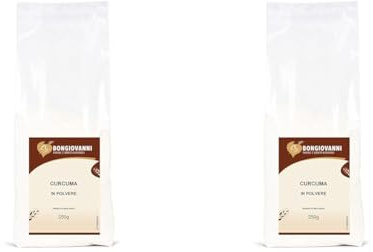 BONGIOVANNI FARINE E BONTA' NATURALI Curcuma in Polvere, Bio, 250 Grammi (Confezione da 2)