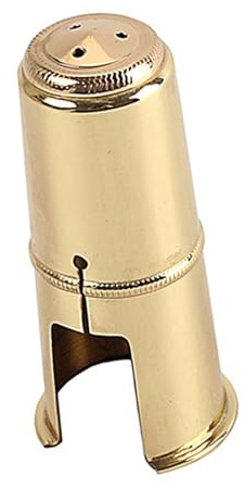 Goldene Metallkappe für Saxophon 73mm Modell C53f | Schutzkappe für Instrumente, Verhindert Staub, Leicht zu Transportieren