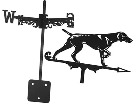 FUNOMOCYA Metal Windvanes Für Hunde Wetterfahne Für Garten Und Dekorative Windrichtungsanzeige Langlebige Eisenkonstruktion Einfache Installation Im Außenbereich
