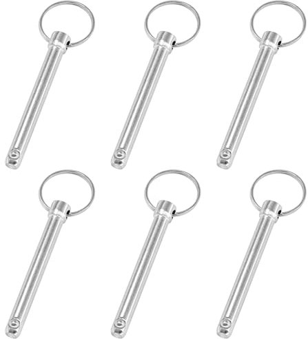 6 PCS Quick Release Pins,Spring Pins - Carbon Steel Safety Pins with Anti-Loss Spring Lock Design (M8*73mm)