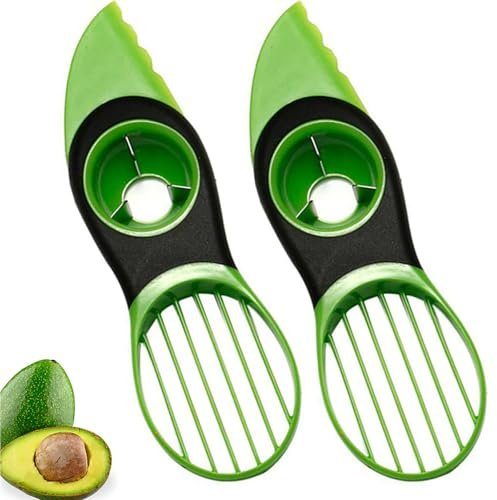 Cortador de aguacate 3 en 1, pelador de aguacate multifuncional, cuchillo cortador de aguacate, cortador de aguacate, herramienta de cocina