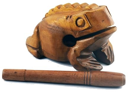 Frosch Guiro Holzblock Musikinstrument Percussion Musikinstrument Perfekte Größe Naturholz Güiro Frosch (7.0 Zoll-18.0 cm)