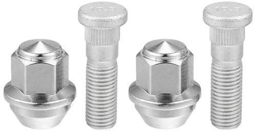 Siuku Felgenmuttern Kompatibel mit Ford für Focus 2009-2018 Radmuttern-Stehbolzen-Sets M12–1,5 CV6Z1012C ACPZ1012H