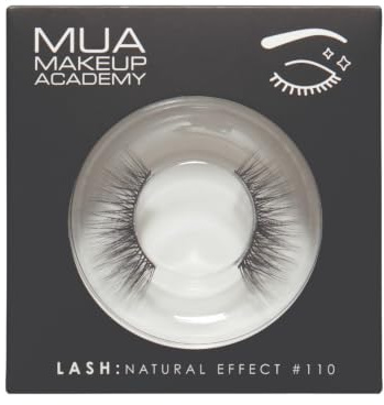 MUA Lashes, Natural Effect False Eyelashes #110, Pack of 1