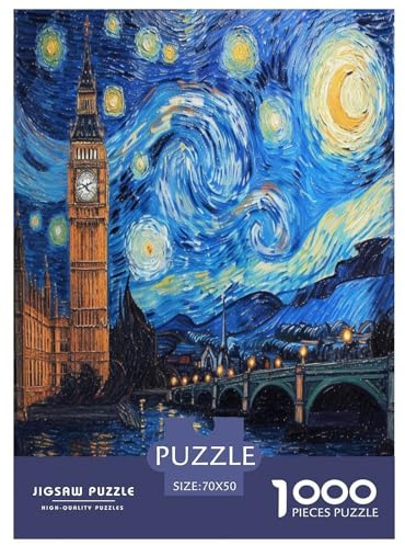 Londres Tower Bridge Puzzle 1000 Pièces Educa Jouet en Bois Divertissement Créatif De l'art De La Décoration Jeu Éduchatif Challenge Toy Adultes Et Enfants À Partir De 14 Ans 70x50cm/1000pcs