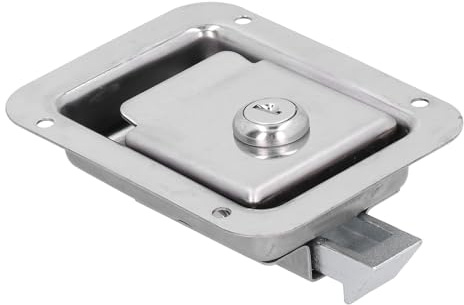 BRRNOO Chiusura per Porta del Rimorchio, Serratura per Cassetta degli Attrezzi Serratura per Porta con 2 Chiavi Chiusura per a Pale in Acciaio Inossidabile 304 per Cassetta degli Attrezzi Montaggio