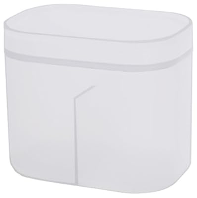 ERYUE Caja para Bastoncillos de Algodón, 2 Compartimentos, Soporte para Almohadillas de Algodón con Tapa, Contenedor Organizador Multiusos Plástico a Prueba Polvo Baño