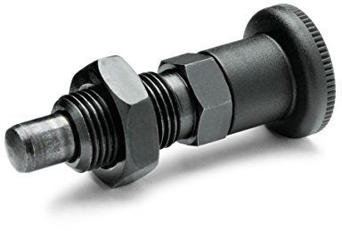 Ganter Normelemente | Rastbolzen - GN 817-10-12-BK | Ohne Rastsperre | Stahl brüniert | Raststift gehärtet| 1 Stück