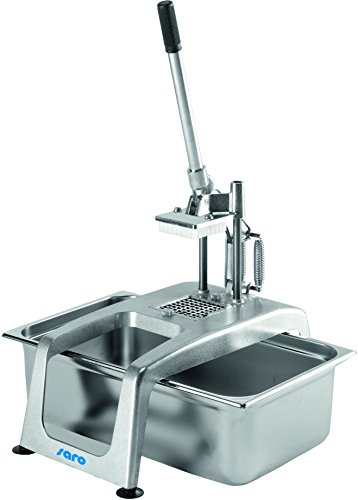 Saro - CF-5 Coupe-Frites pour la Restauration, Manuel, avec Grille de 8 x 8 mm, Ventouses et Levier Allongé pour une Utilisation Simple