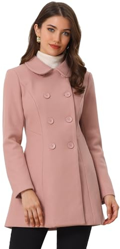 Allegra K Trench Coat pavo real Mujer