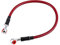 Línea de manguera de aceite de freno, Línea de freno de aceite trenzado para moto, Extremo de acero inoxidable(45cm -rojo)