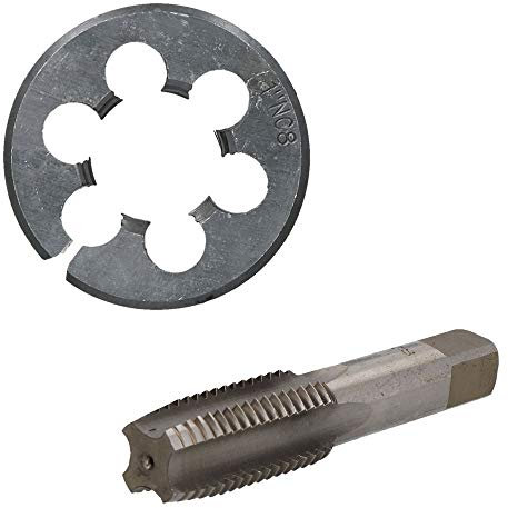1x8 UNC Gewindebohreren mit Kegel und 50mm Gespalten Matrize Wolfram Stahl