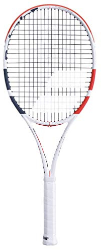 Babolat Pure Strike 16/19 Tennisschläger (3. Generation), besaitet mit 16 g weißem Babolat Syn Gut bei mittlerer Spannung