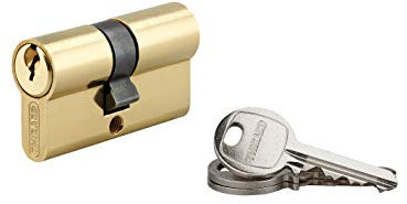 Cilindro europeo a doppia entrata SA 25x30mm, antisfilamento, ottone, 3 chiavi - THIRARD