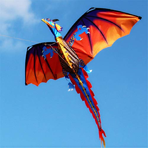 Drachen, Kinderdrachen Bunt 3D Kinder Drachen Kite 120 * 140cm Long Tail Drachen für Kinder im Alter von 8 bis 12 Jahren, leicht zu fliegen, Drachen für Anfänger