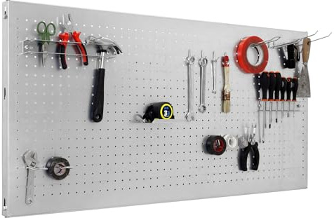 Simon Rack Porte-outils mural 600x900 mm - Panel Click | Inclut 17 accessoires, Peinture anticorrosion, ∅ 5 mm, Montage système clic, Galvanisé