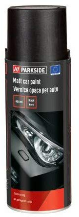 BAUFIX Parkside Car KFZ Auto-Mattlack Schwarz Matt Spray 400 ml