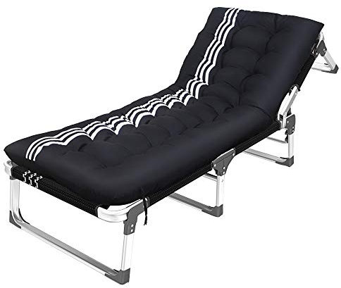 FUFU Deckchairs Folding Camping Bett, Faltbare im Freien bewegliche Militär Bett for Indoor- und Outdoor-Nutzer, Reise, Basislager, Wandern, Klettern, bis zu 440 Lbs Klappbar