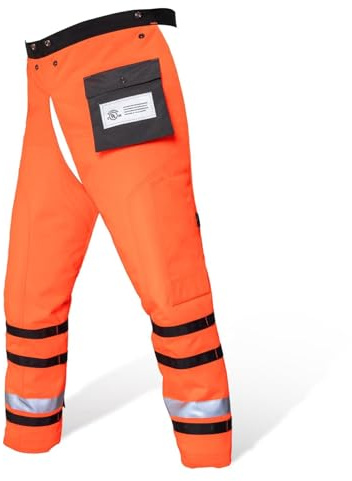 Involucro tecnico motosega Chaps di UL Classe A 8 strati pantaloni motosega grembiule stile arancione