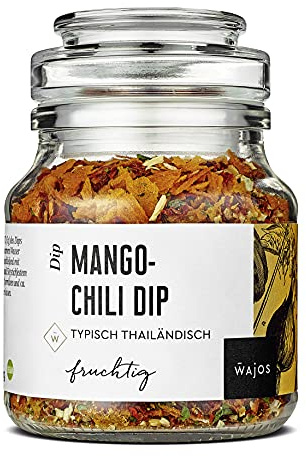 Wajos Mango-Chili Dip vegan, 70g: fruchtiger thailändischer Dip als Alternative zu Hähnchen Gewürz und Asia Gewürzen