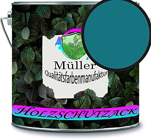 Müller - Vernice protettiva per legno, resistente alle intemperie, protezione a lungo termine dagli agenti atmosferici, colore protettivo per legno RAL 5021, colore: blu acqua