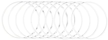 Rayher Anelli Metallici Ricoperti, Diametro 15Cm, Spessore 3Mm, Colore Bianco, 10 Pezzi, Per Acchiappasogni, Decorazioni, Lavori Creativi, Fioristica, 25217102