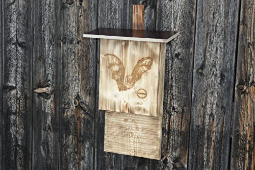 XXL Premium Fledermauskasten aus 18mm starken bayerischem Fichtenholz, großes Wetterfestes Dach. Fledermaus, Haus, Nistkasten