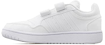 adidas Unisex Kinder Hoops Lifestyle Basketball Hook-and-Loop Shoes, Cloud White/Cloud White/Cloud White, 33 1/2 EU