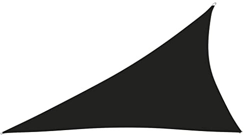 INLIFE Toldo de tela Oxford triangular, 4 x 5 x 6,4 m, color negro